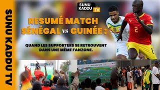 Resumé Match Sénégal-Guinée: Quand les supporters se retrouvent dans une même Fanzone.