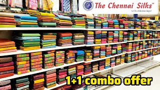 Chennai Silks Diwali 🎇🪔 Collection 3 pcs combo offer collection silk cotton saree Fancy silk saree