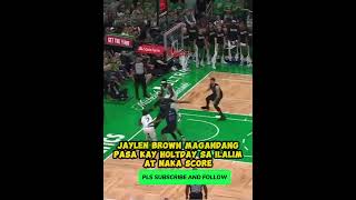 Jaylen Brown magandang pasa kay Holtday sa ilalim at naka score  #nba #basketball