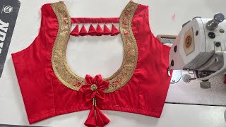 Kathapder saree blouse design |Designer patchwork blouse design | cutting&stitching back neck design