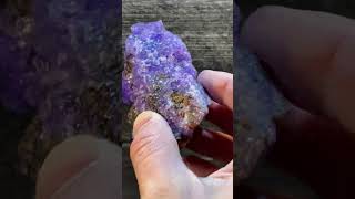 Special Rare Gemmy Purple Coquimbite Crystal Mineral Specimen On Matrix