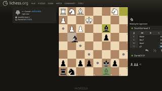 Antichess. Playing Against Stockfish Level 3 Bot As Black. #chess #chessgame #bot #lichess