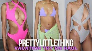 PrettyLittleThing Vacation Try On Haul: Swimwear