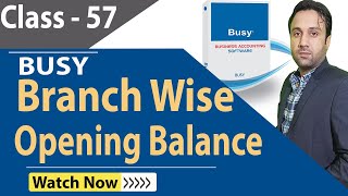 Branch wise Opening Balance In Busy Accounting Software