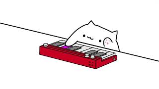 Кот играет на пианино , прикол ( Анимация).Мем, Bongo cat.