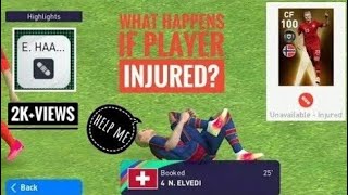 What happens if player gets injured in pes 2021🤕 | pesmobile 2021|