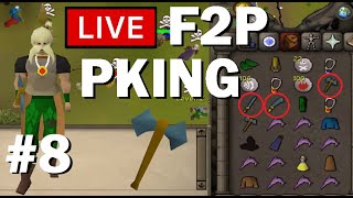 I Got Three Kills Without Banking - Ep. 8 - Live Commentary - OSRS F2P Pking