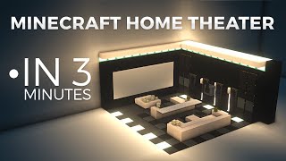 3 Minute Minecraft Home Theatre Build Tutorial