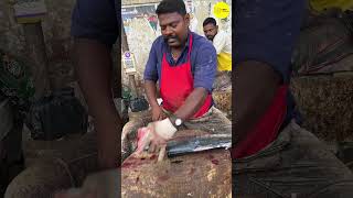 KASIMEDU SPEED SELVAM SEER FISH 🐟 CUTTING VIDEO / cutting focus #kasimeduselvam #bigfishcutting