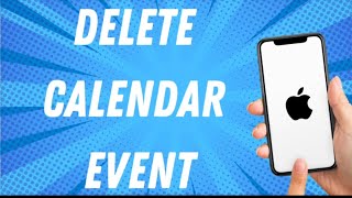 How To Delete A Calendar Event On Iphone