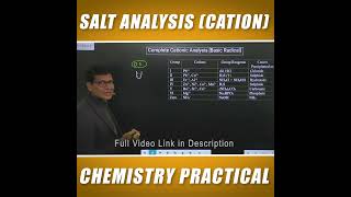 🔥🔥🔥 Cation Analysis | Chemistry Practical | Chemistry Pandit