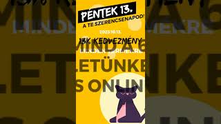 Péntek 13 a Szépséglaboron 13%-os kedvezménykupon az APPban!