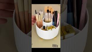 Makeup Holder Organizer,360° Rotating Makeup Brush Organizer Slot Make up Brushes Cup for Cosmetics