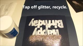 DIY Jumbo Happy Birthday handmade glitter card BLING!