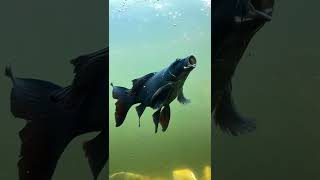 I heard that this is the god fish in the tank, the black butterfly carp!