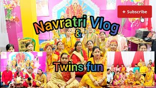 Navratri Vlog &twins fun...@  twin momma life vlogs #durgapuja