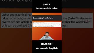 IELTS 7.5+ | Unit 1 - Other article rules | #shorts