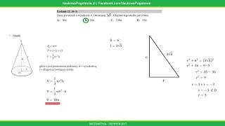 Zadanie 22 | Matematyka - Matura Poprawkowa | Sierpień 2017