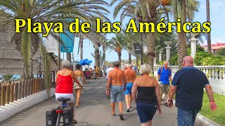 PLAYA DE LAS AMERICAS, TENERIFE, PROMENADE AND BEACH WALK