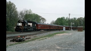 NORFLOK SOUTHERN TRAINS CHARLOTTE and BELMONT, NC JAN. and APRIL 1994