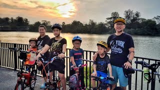 Sunset Cycling Trip with Kids to Jewel Bridge at Punggol