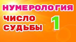 Число судьбы (имени) 1 в нумерологии