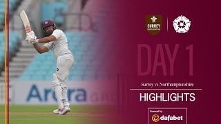 Karun Posts 50 | Surrey v Northamptonshire | Day 1 County Championship Highlights