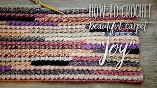 Вяжем ПОТРЯСАЮЩИЙ КОВЕР из ОСТАТКОВ ПРЯЖИ 💜🧡💛🤎 / МАСТЕР-КЛАСС! / HOW TO CROCHET BEAUTIFUL CARPET