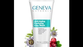 Geneva Naturals Anti-Aging Purifying Clay Face Mask with Bentonite and Kaolin