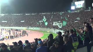 Raja Casablanca Supporters lors du match Derby contre Wydad : KOLSHI M'SIGNER