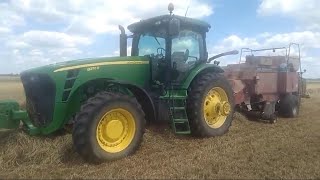 John Deere 8270R & Case 8570 baler