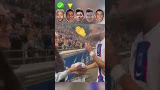 Neymar VS Ronaldo VS Messi VS Mbappe VS Lewandowski  Meeting fans 😍 #football #shorts