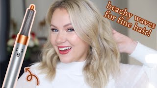 Beach Waves for Fine Hair ft. Dyson Airwrap | Hair Tutorial for Voluminous Waves