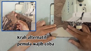 teknik yg sangat mudah, pemula langsung bisa/ cara menjahit kerah kemeja Tampa ribet