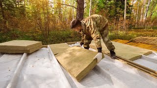 Bitten by a viper. I am insulating the floors in my future home.