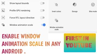 HOW TO ENABLE WINDOW ANIMATION SCALE IN NOTIFICATION PANEL||MAKE YOUR PHONE FLUID