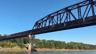 Under the train bridge train overhead 1979 MARK TWAIN Sioux City Iowa Missouri River 4k 9-29-2024!