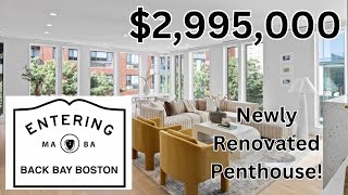 Boston, MA Condo | Back Bay | Modern | 2022 SF | 3 Bedrooms | 3 Bath | The Sarkis Team | Penthouse