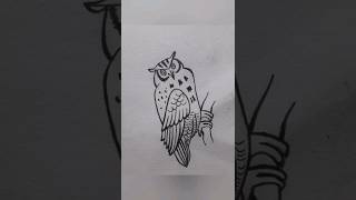 Owl Sketch by @thearshiyasart #art #sketch #owl #youtubeshorts