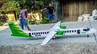 UJI COBA PESAWAT RC ATR 72 600 | PART 1