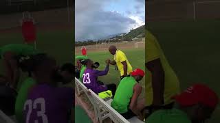 Head Coach Paul greet players before training.