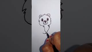 how to draw a Teddy bear 🧸❤️