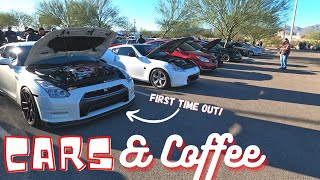 FIRST CARS & COFFEE WITH MY R35 NISSAN GT-R| Hundreds of Cars showed up for this meet!!!