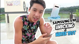 UNBOXING samsung galaxy s10 review and underwater test!!!