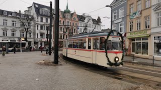 Historische Straßenbahn Rostock 03.12.2023