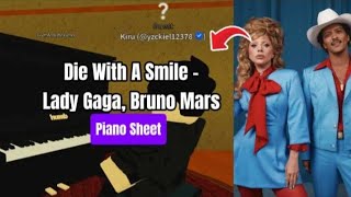 Lady Gaga, Bruno Mars - Die With A Smile | Roblox Piano🎹 [ sheets in desc ]