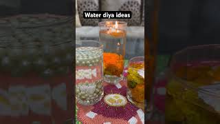 Water diya ideas #waterdiya #diya #diwalidecoration #homedecor #tabledecoration #shorts