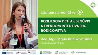 Dieťa v ohrození 2024 - „Reziliencia detí a jej súvis s trendomintenzívneho rodičovstva“