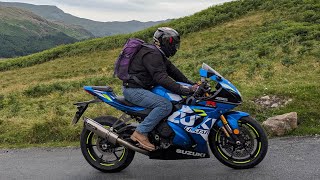 HardKnott Pass GSXR1000 & his Buddy Pursued by Combo 1.3 postie van