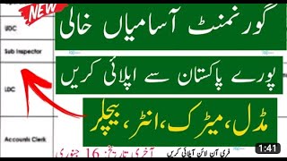 New Jobs in Pakistan 2023 Online Apply | New Jobs 2023| Latest Govt Jobs | Government Jobs 2023